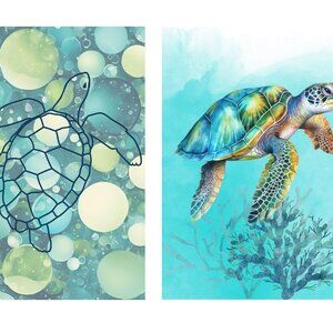 Junk Journal Sea Turtle pages